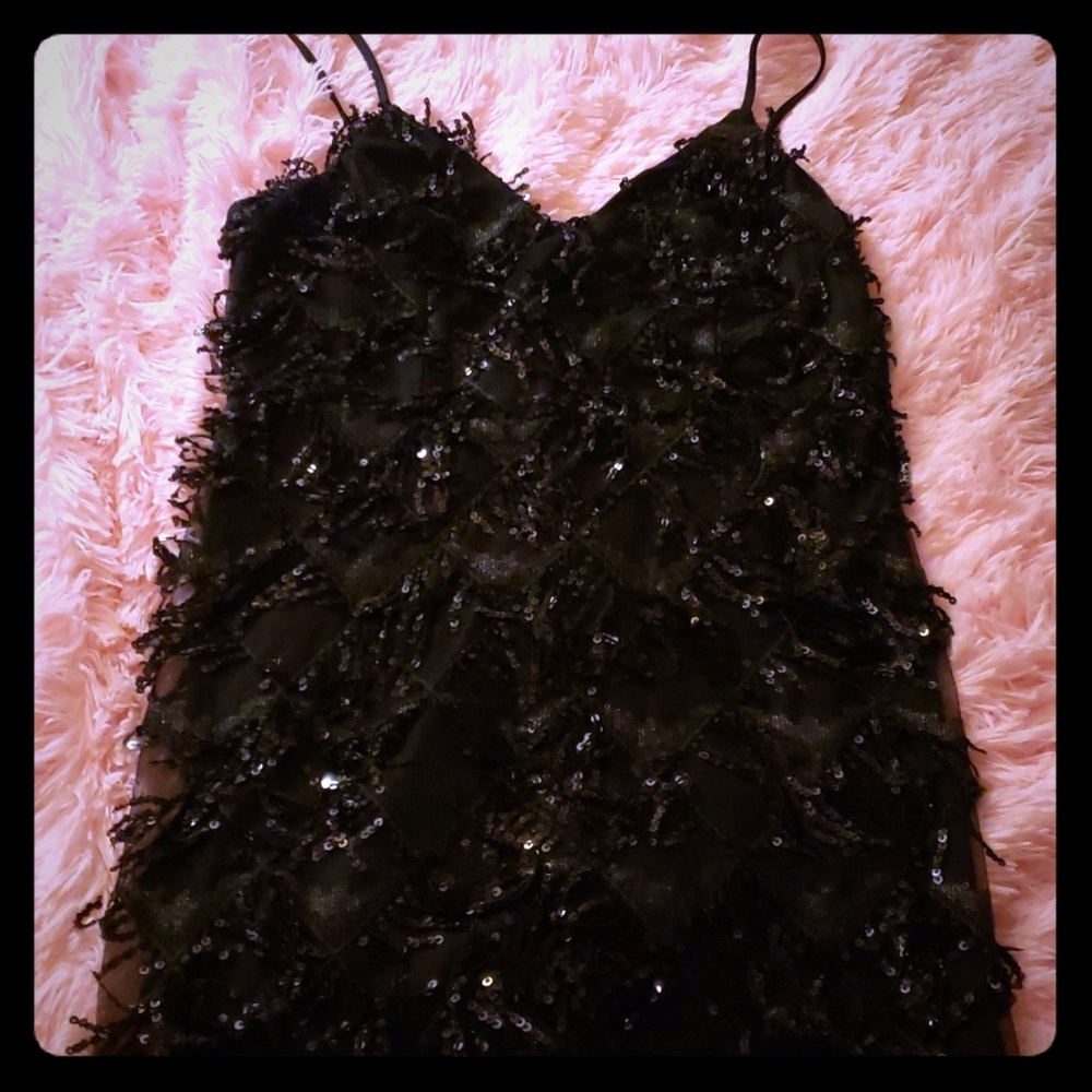 Black Dress With Black Sequins